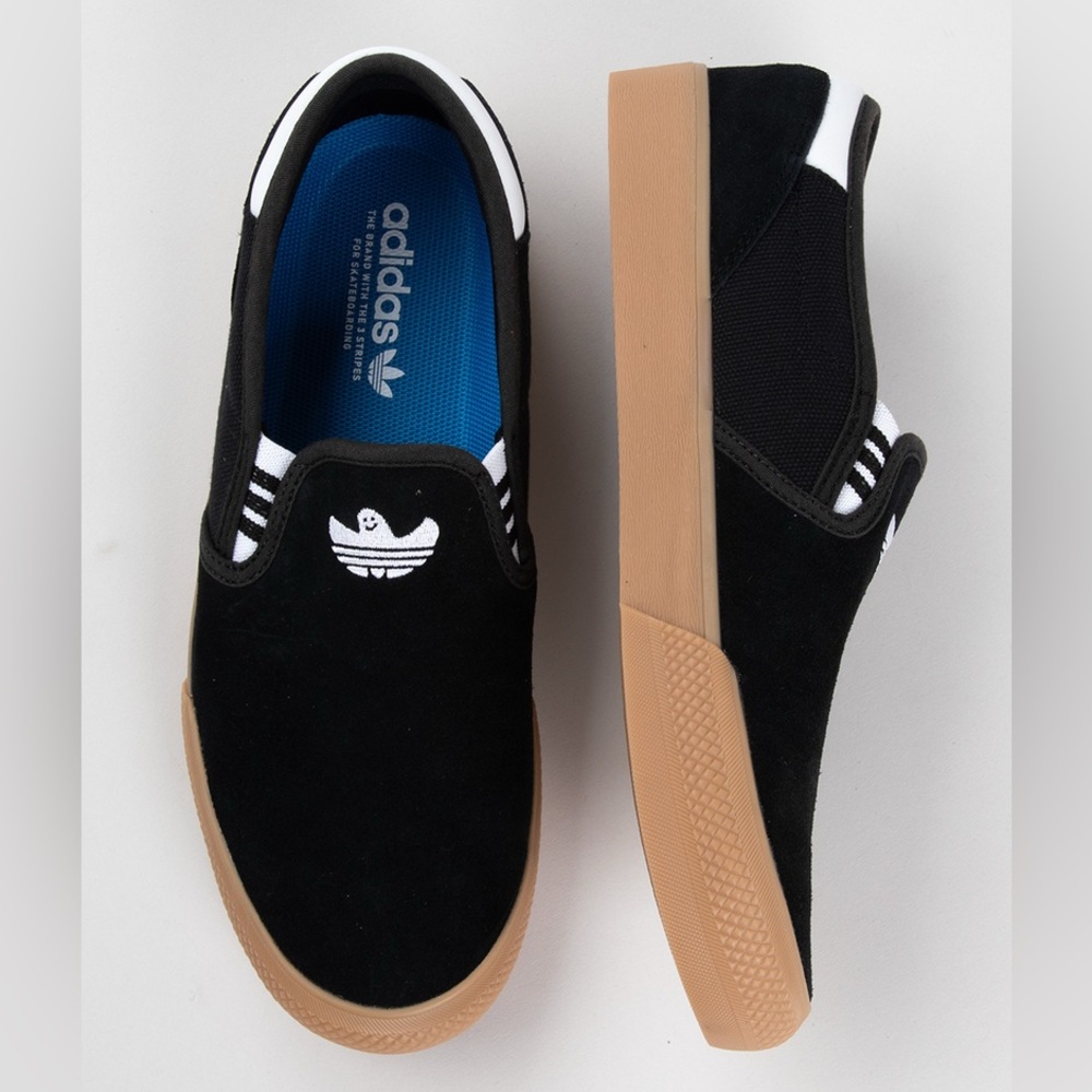 Adidas Men's Black Slip-On Loafers